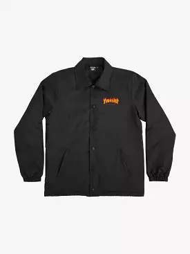 Thrasher x Santa Cruz Flame Dot Coach Jacket - Black