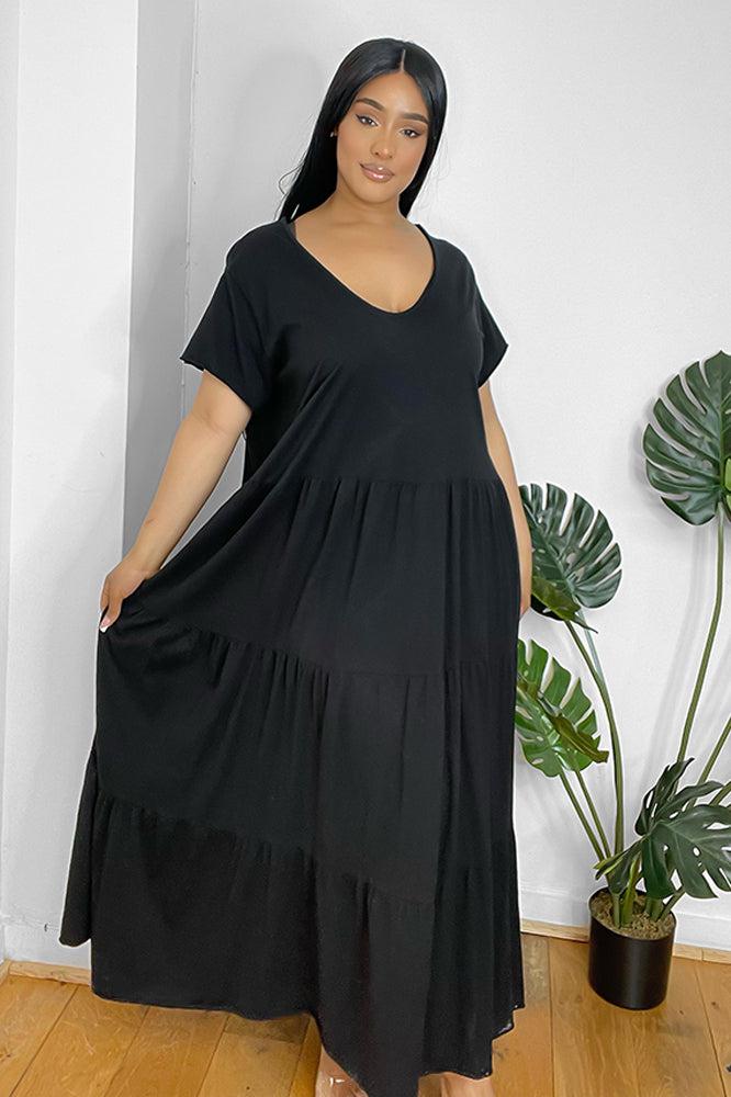 Tiered Cotton Summer Maxi Dress