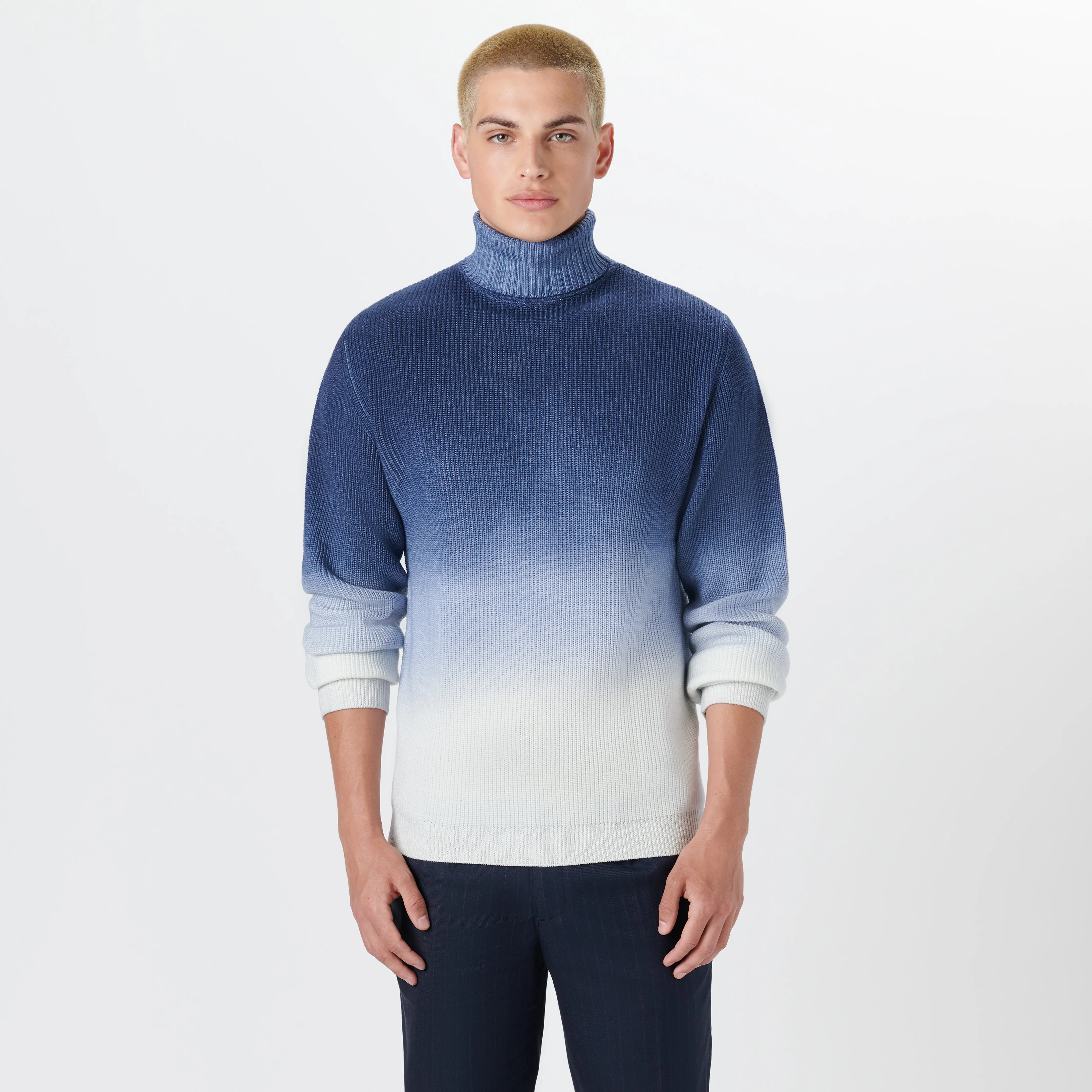 Turtle Neck Dip Dyed Ombre Sweater