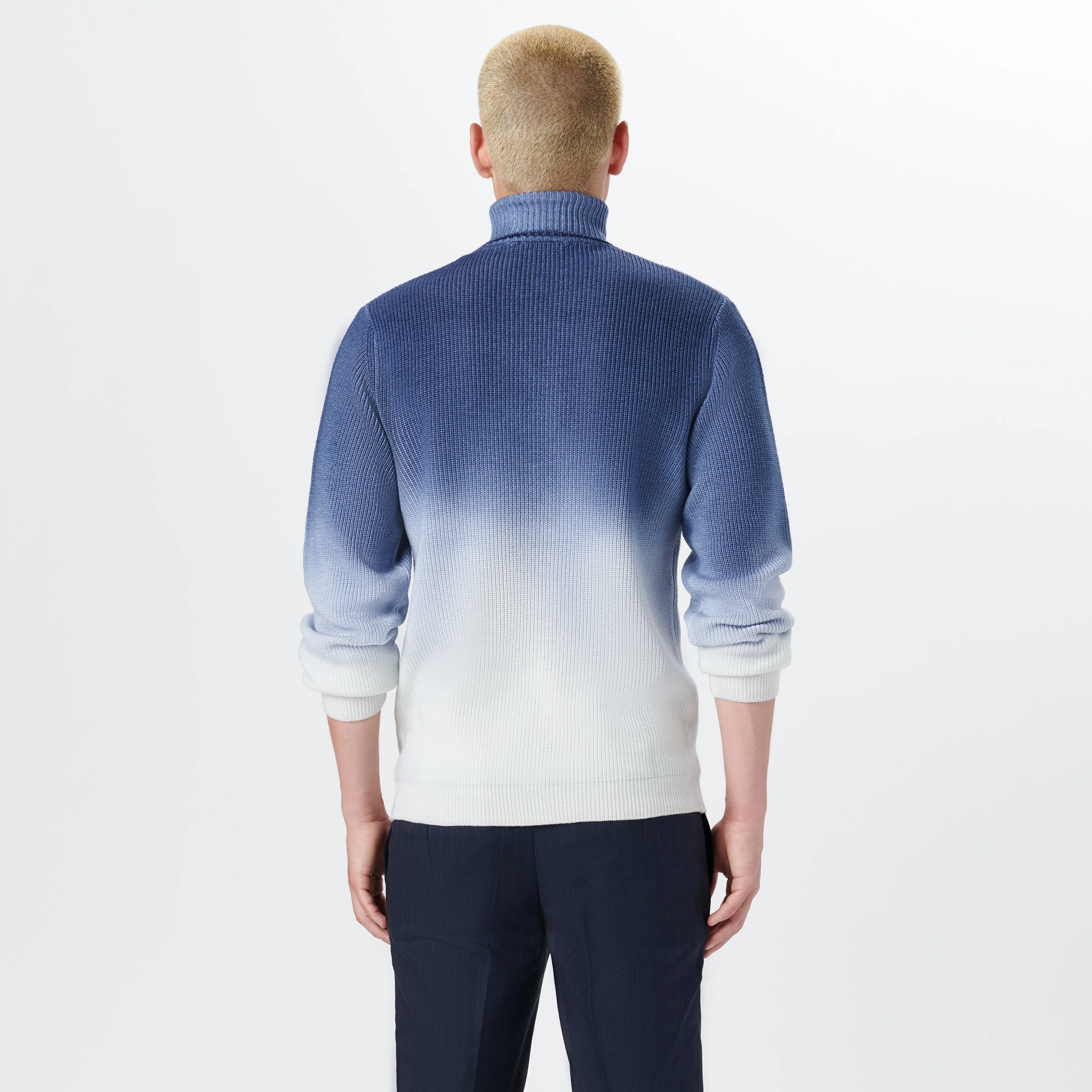 Turtle Neck Dip Dyed Ombre Sweater