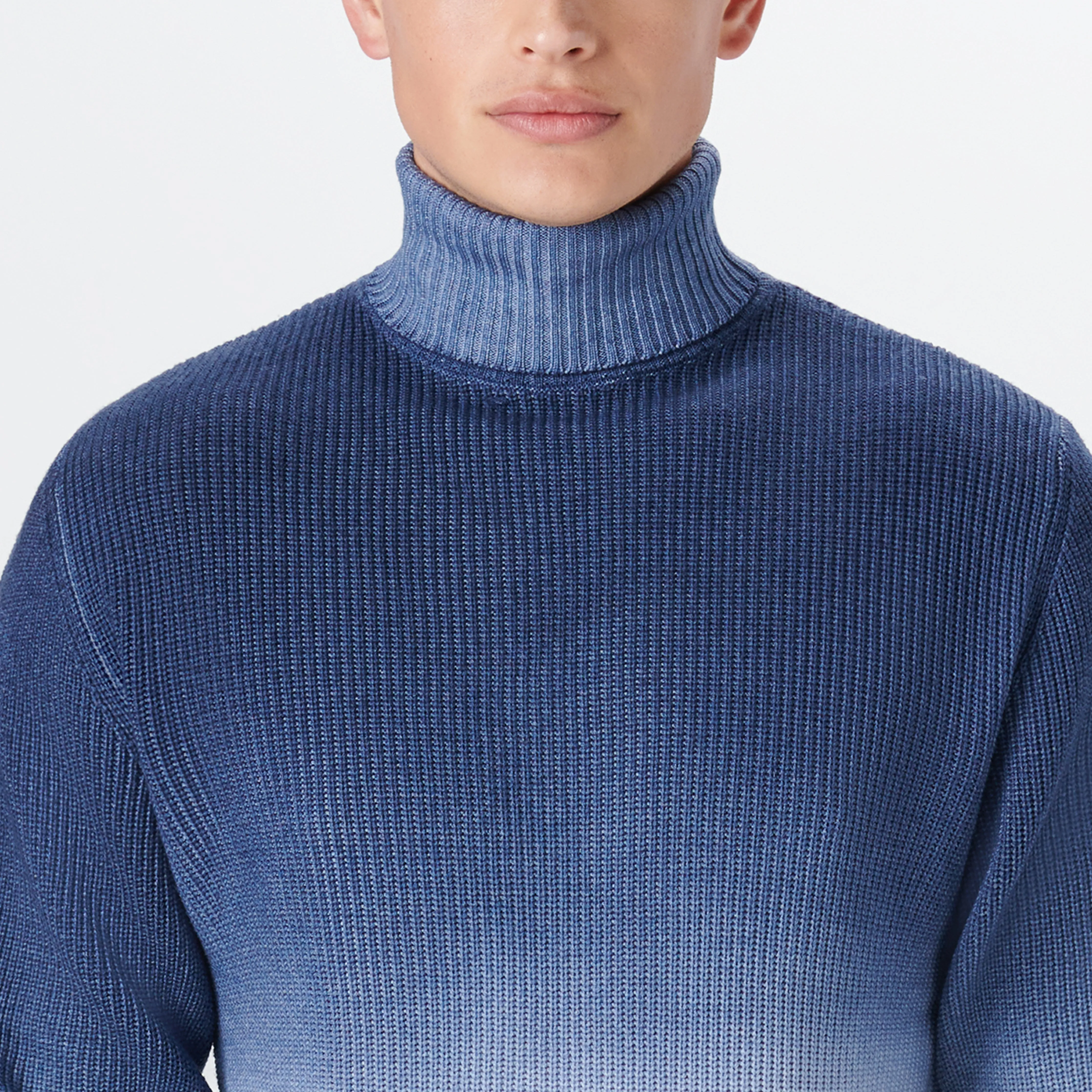 Turtle Neck Dip Dyed Ombre Sweater