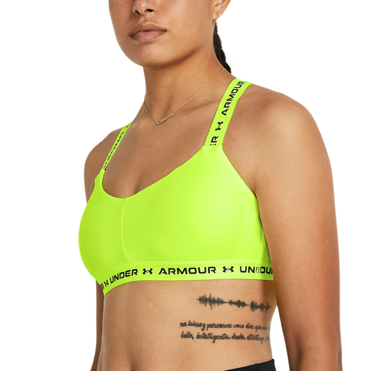 Under Armour Crossback Low Reggiseno Sportivo  High Vis Yellow/Black