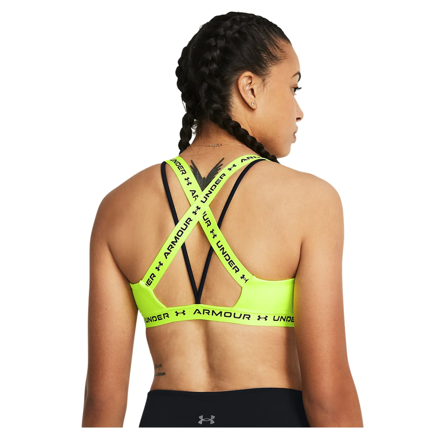 Under Armour Crossback Low Reggiseno Sportivo  High Vis Yellow/Black