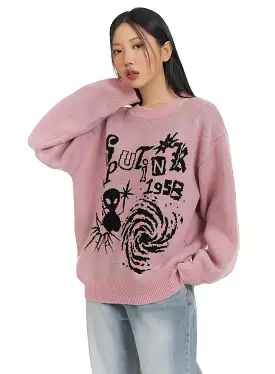 Unisex Cozy Graphic Knit Sweater CM419