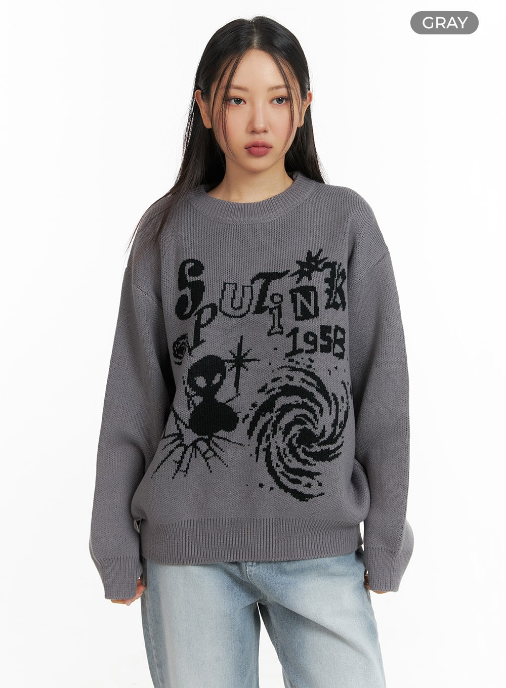 Unisex Cozy Graphic Knit Sweater CM419