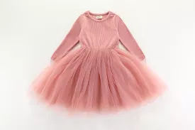 Valentina Long Sleeve Tutu Dress - ROSE: 1-2Y, 2-3Y, 3-4Y, 4-5Y, 5-6Y, 6-8Y