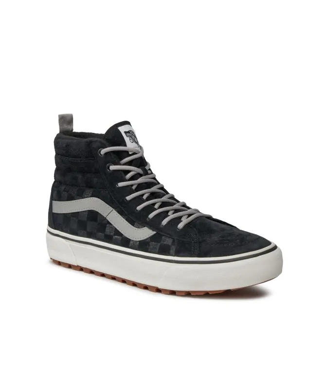 Vans Unisex Sk8 Hi Tonal Check Trainer | Black VN0A5HZYBM81 at kular fashion