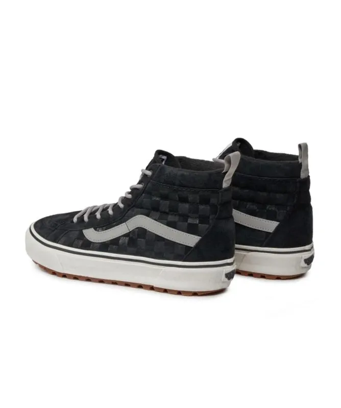 Vans Unisex Sk8 Hi Tonal Check Trainer | Black VN0A5HZYBM81 at kular fashion