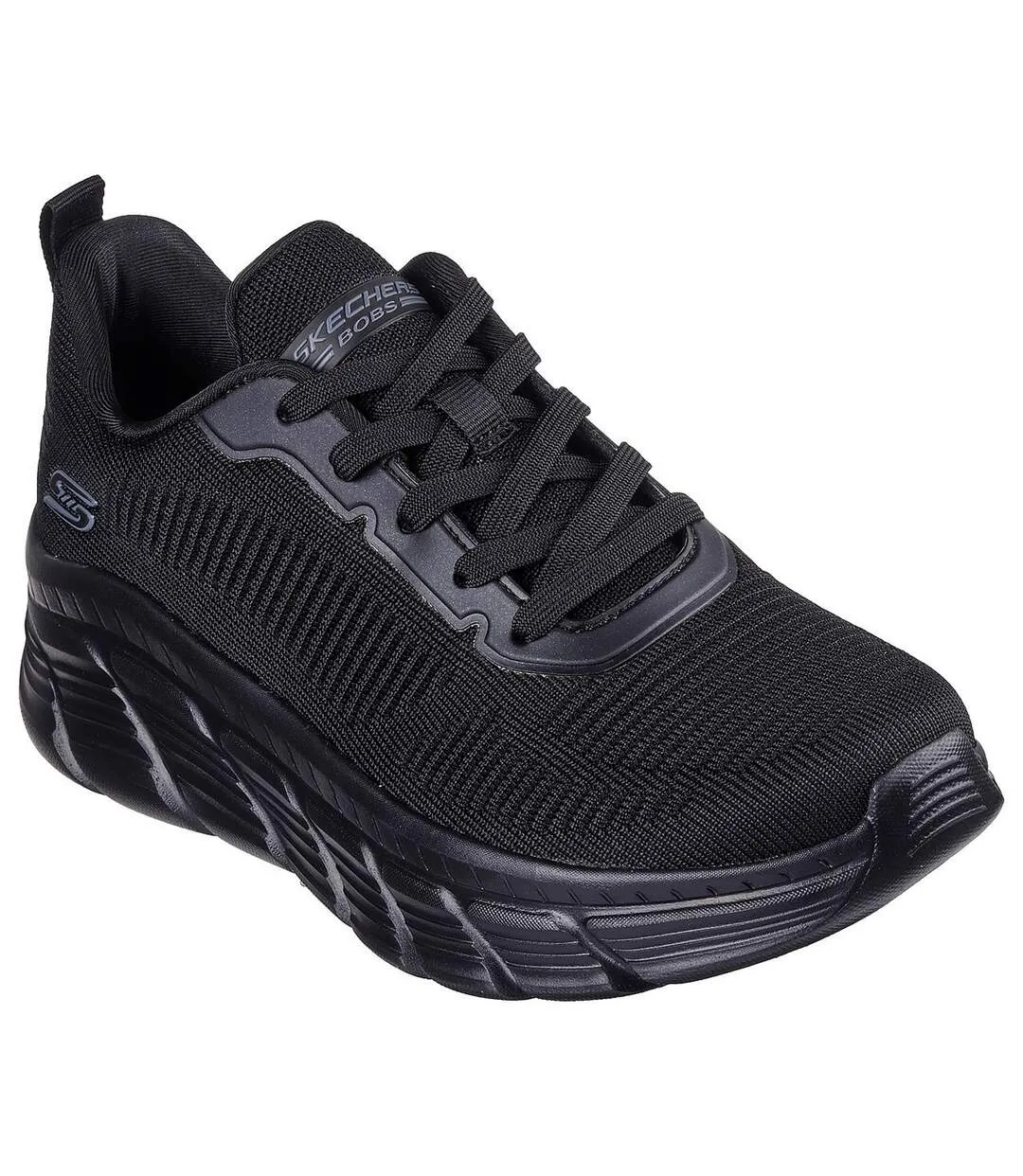 Womens/ladies bobs b flex hi flying trainers black Skechers