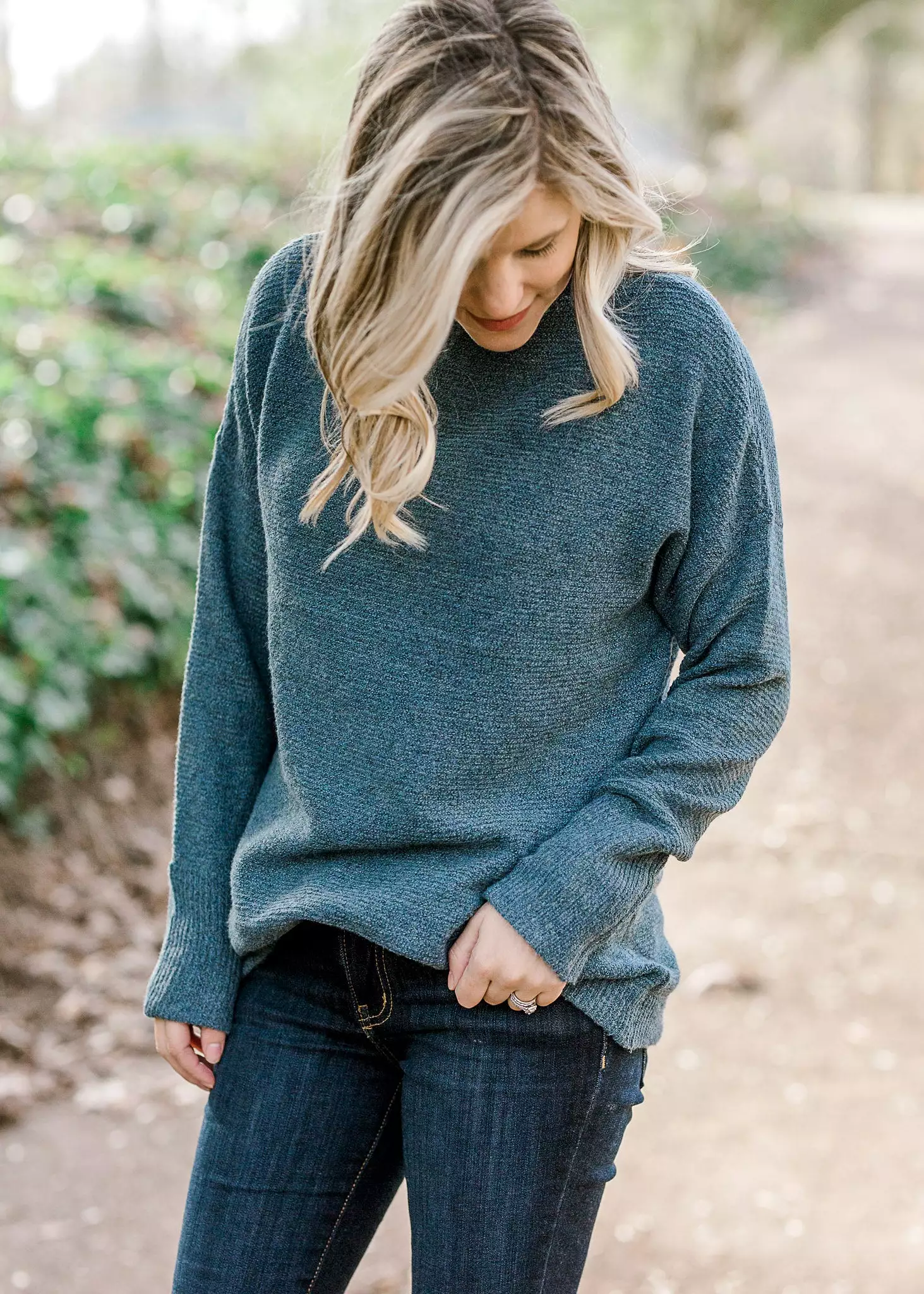 X Antique Blue Sweater