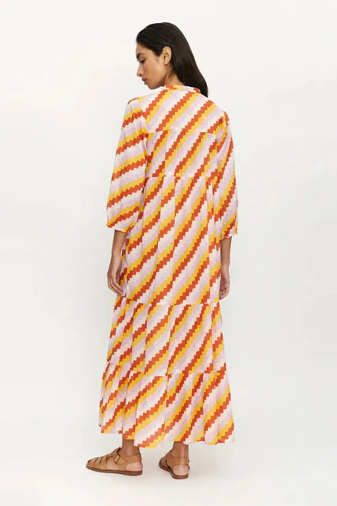 Zig Zag cotton voile dress